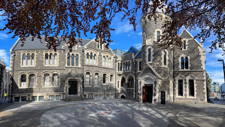 Stunning architectural view of the Christchurch Arts Centre, a historic landmark in New Zealand.